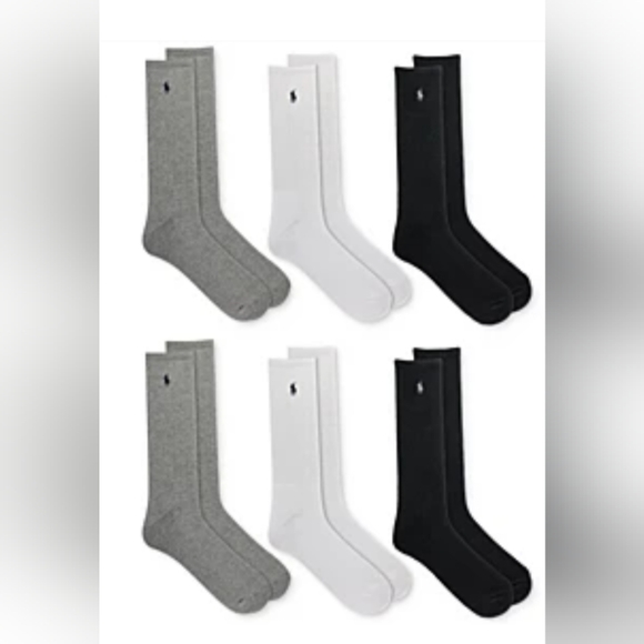 18 PAIR of Polo Ralph Lauren Socks Variety Bundle (No Shoe, Ankle, Long) - Picture 2 of 3